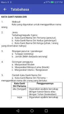 Tatabahasa  Nota & Latih Tubi android App screenshot 2